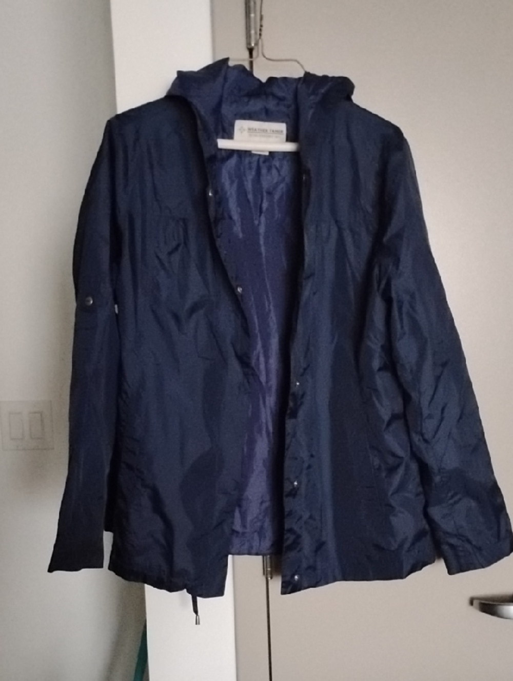 Navy Hooded Rain Jacket - Weather Tamer Brand